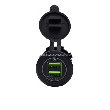 12V/24V Cargo rápido QC 3.0 4.2A Cargador USB